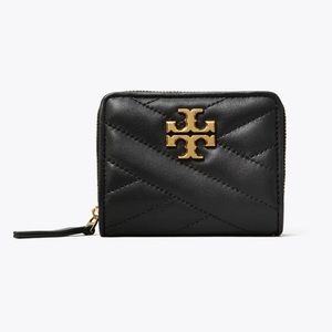 Tory Burch Kira Chevron Bi-Fold Wallet (Black)